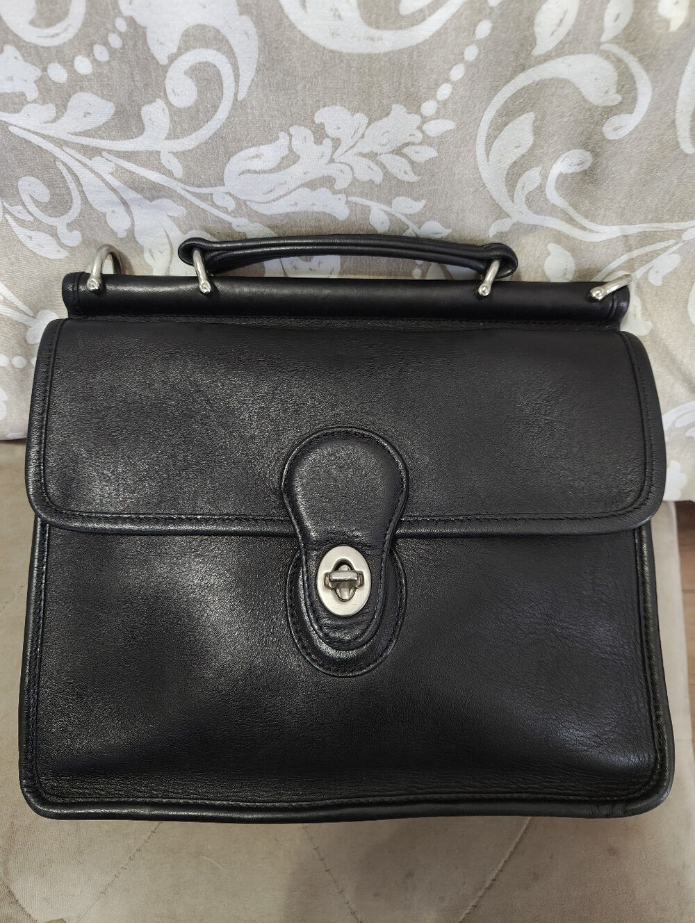 Vintage Coach Black Willis Silver Nickel Hardware 9927 - Picture 2 of 12